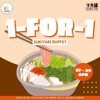 1-for-1 Sukiyaki Buffet at Suki-Ya