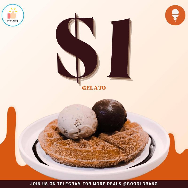 $1 gelato at AFTER HOURS