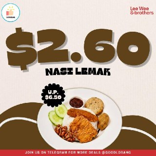 $2.60 Signature Chicken Cutlet Nasi Lemak & Fish Otah at Lee Wee & Brothers