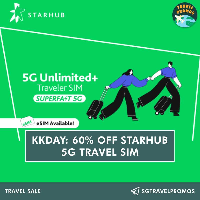 60% off StarHub 5G Travel SIM via KKday