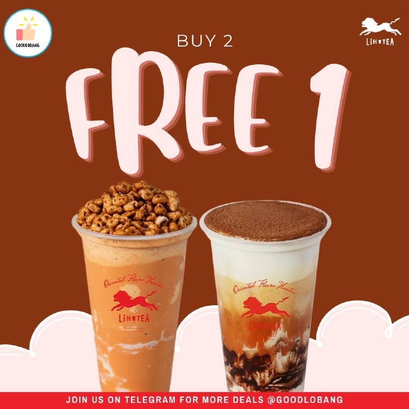 Buy 2, Free 1 Thai Tea drinks at LiHO