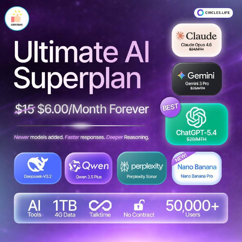 Circles.Life Ultimate AI Superplan $6/month