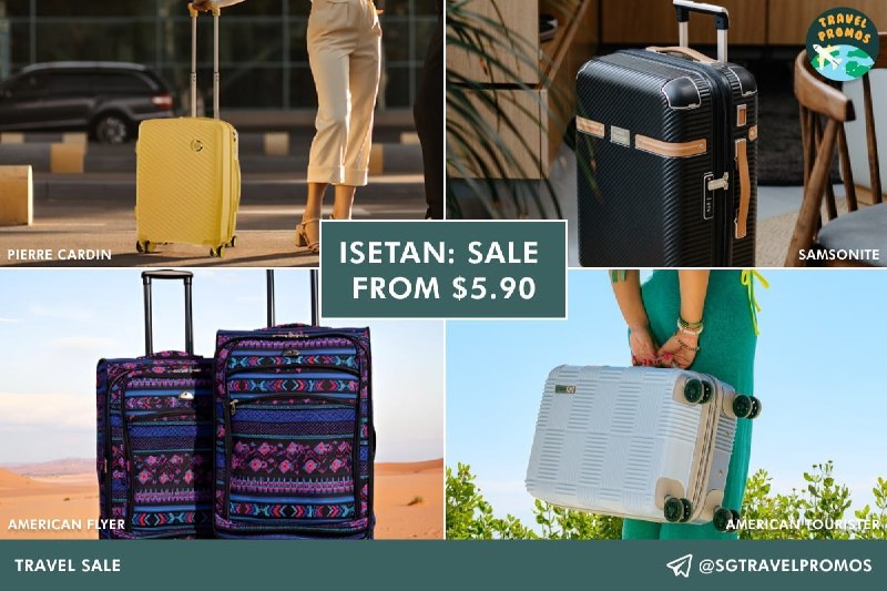 Isetan travel goods sale from $5.90