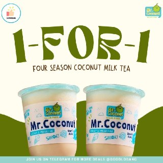 Mr Coconut: 1-for-1 Four Season Coconut Fresh Milk Tea