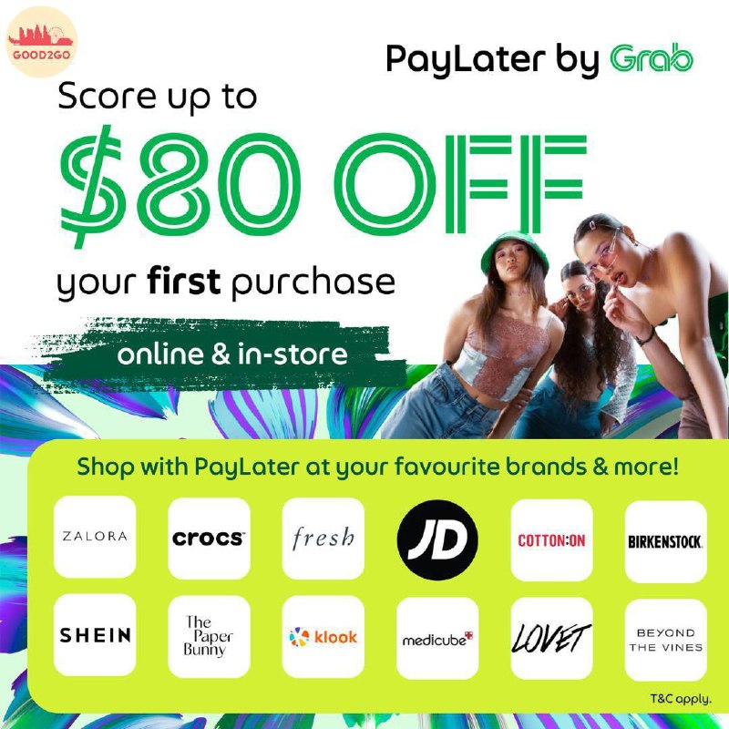Up to $80 off first PayLater purchase
