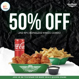 Wingstop 50% Off 2nd Boneless Wings Combo