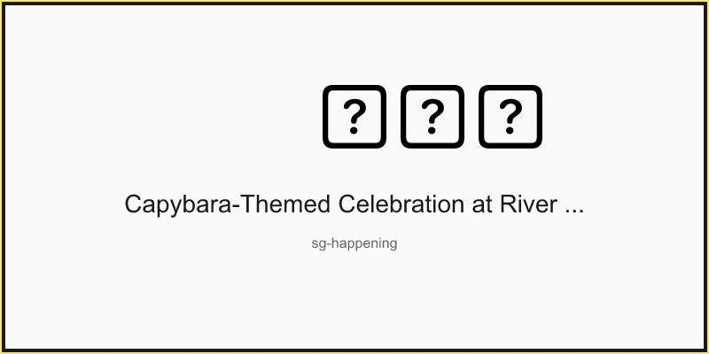 Capybara-Themed Celebration at River Wonders