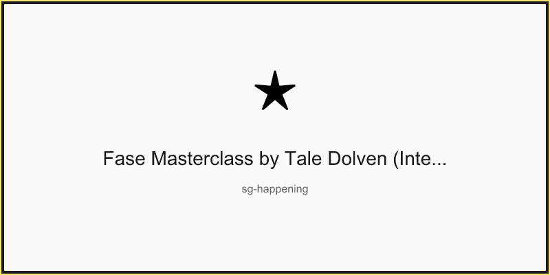 Fase Masterclass by Tale Dolven (Intermediate)