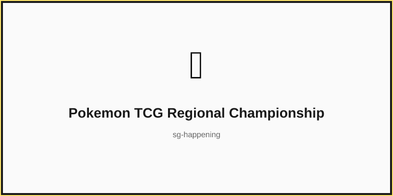Pokemon TCG Regional Championship
