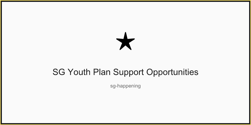SG Youth Plan Support Opportunities